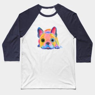 Nosey French Bulldog ' Am I FReNCH ? ' Baseball T-Shirt